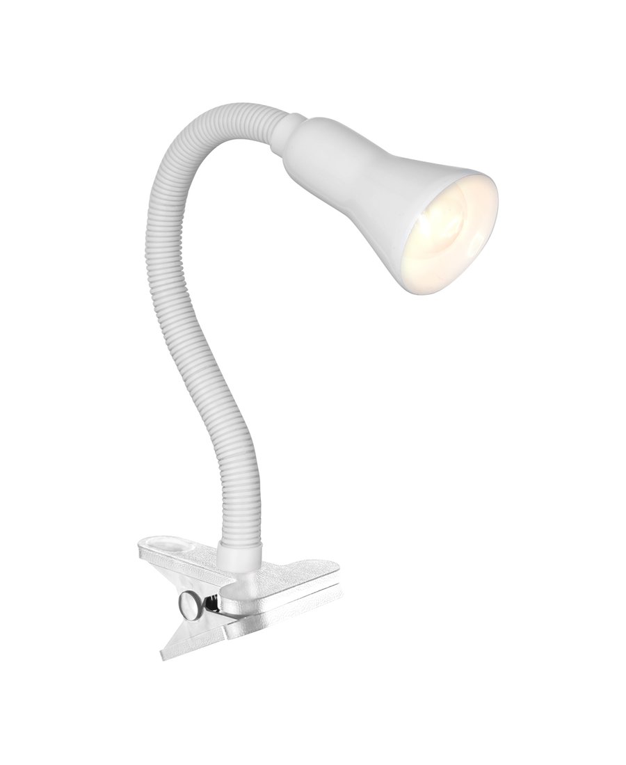 Modern Klemmleuchte Weiss Tischlampe Leselampe Bürolampe 40W E1