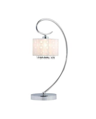 Moderne Design LED Tischlampe Tischleuchte Stoff Weiß...